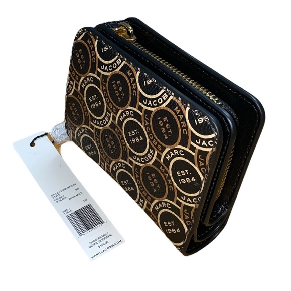Marc Jacobs Black Multi Logo Compact Wallet - Picture 2 of 10